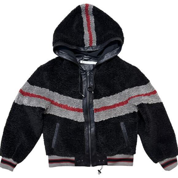 BLANC NOIR Faux-Fur Cropped Hoodie - Picture 2 of 10